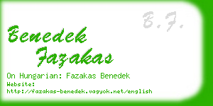 benedek fazakas business card